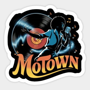 Vintage Motown Detroit Retro Soul Music Sticker